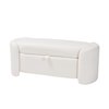 Baxton Studio Oakes Modern and Contemporary Ivory Boucle Upholstered Storage Bench 220-12863-ZORO